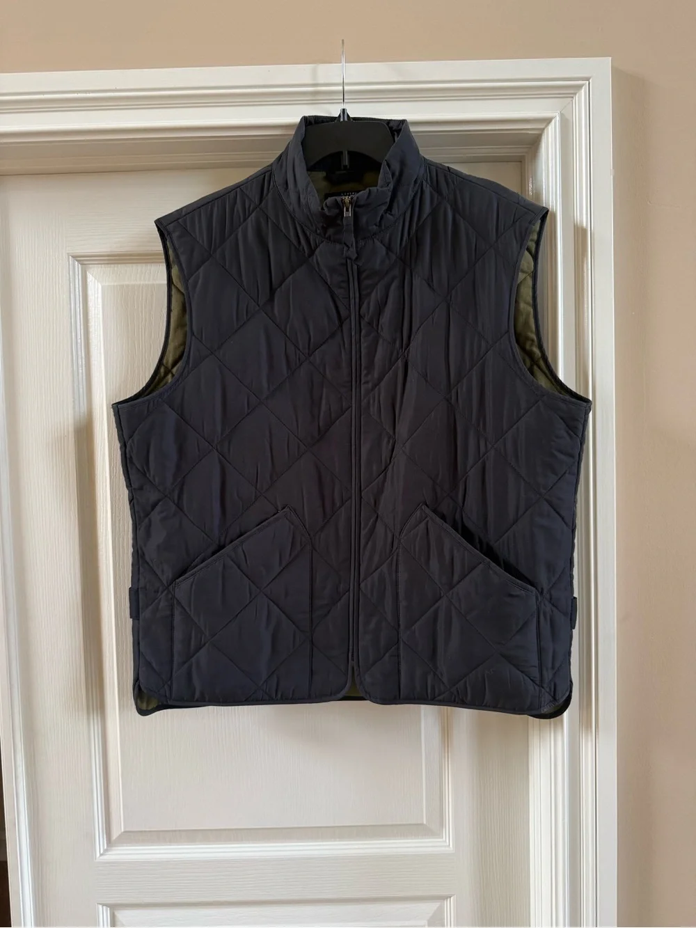 J.Crew Mercantile Men's Quilted Full Zip Vest XL Black